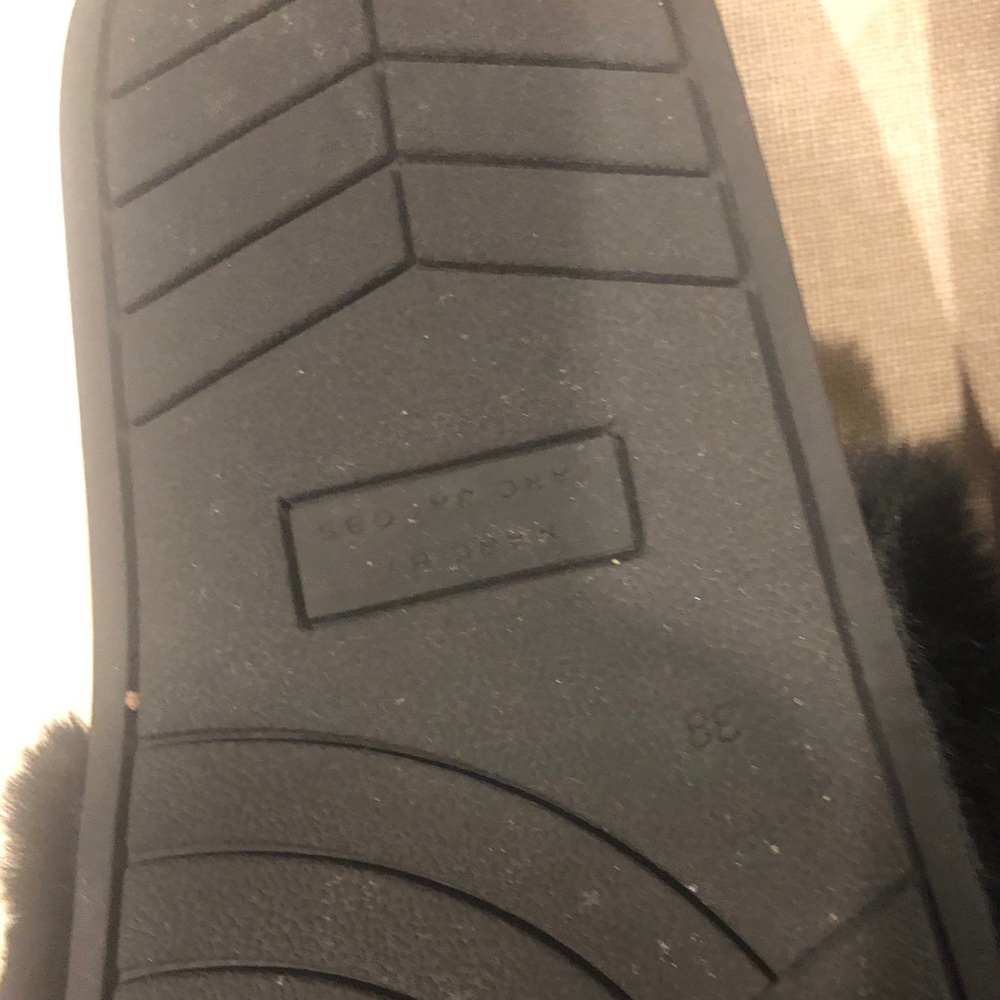 Marc By Marc Jacobs Fur Slides, Size 38 - image 3